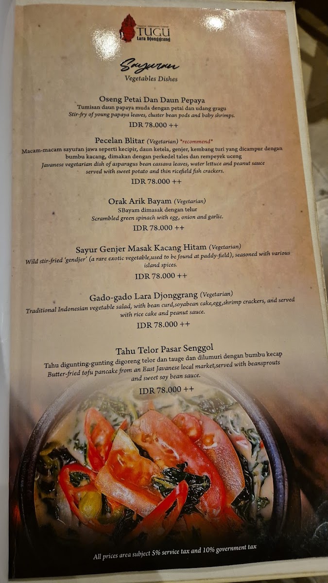 Menu Lara Djonggrang-3