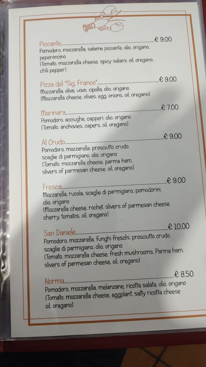 Menu L'aragosta Pizzeria-3
