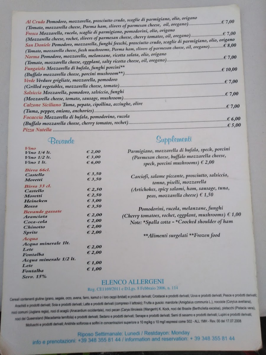 Menu L'aragosta Pizzeria-5