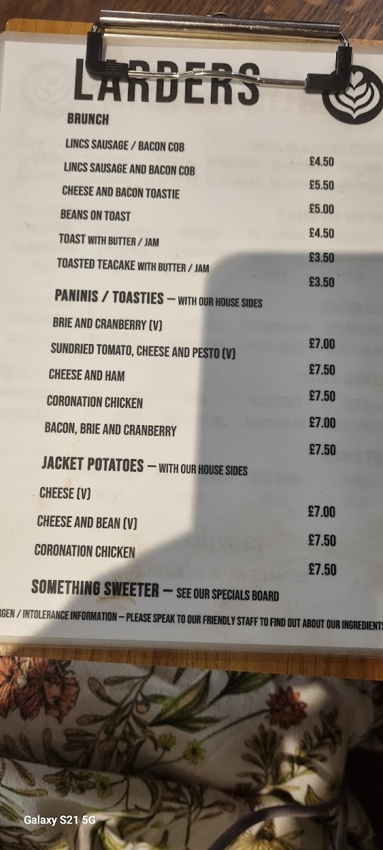 Menu Larders Coffee Bar-3