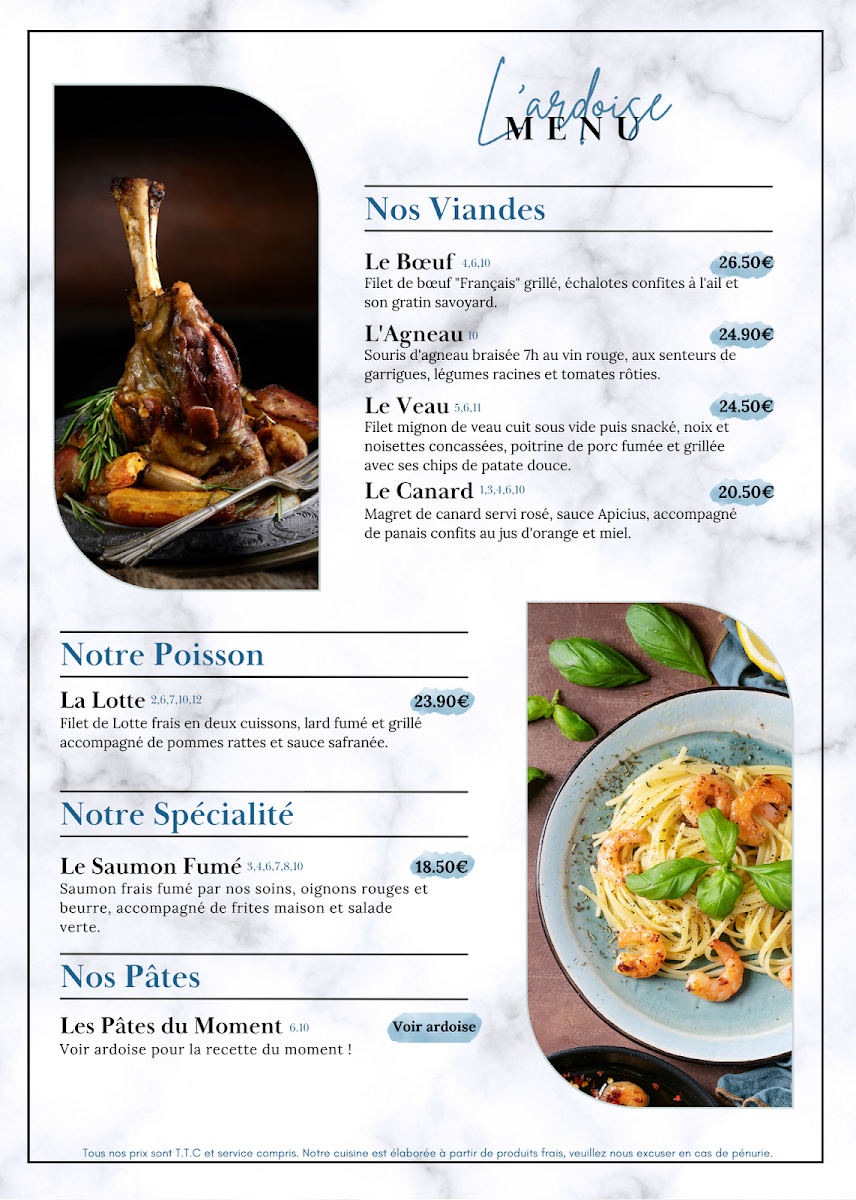 Menu L'ardoise - Restaurant Corbas-3
