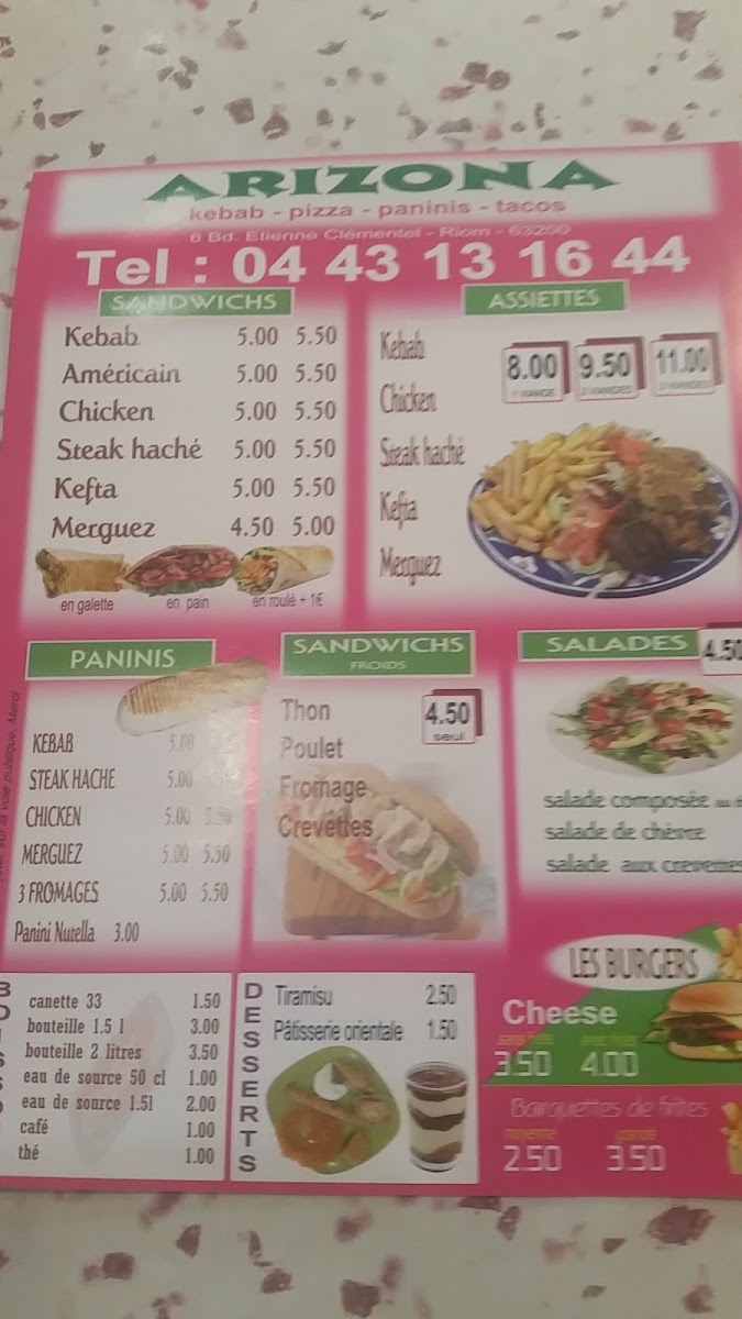 Menu L'arizona-1