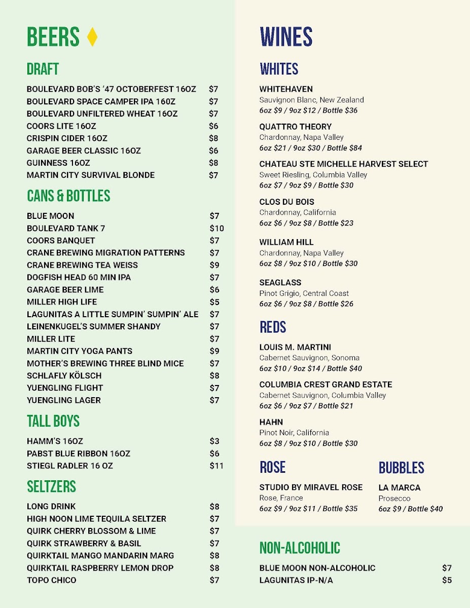 Menu Larks Entertainment At West Bottoms-2