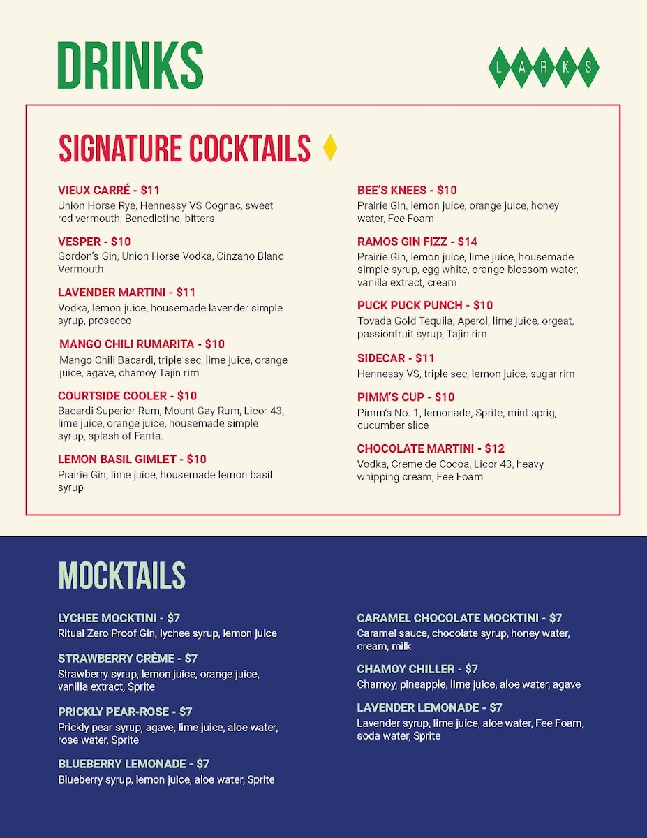 Menu Larks Entertainment At West Bottoms-4
