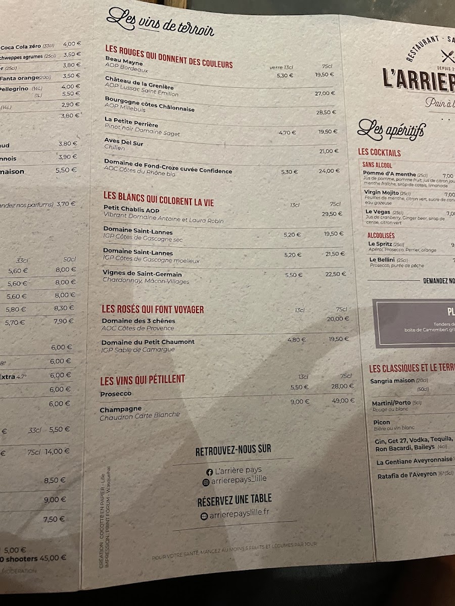 Menu L'arrière Pays-7