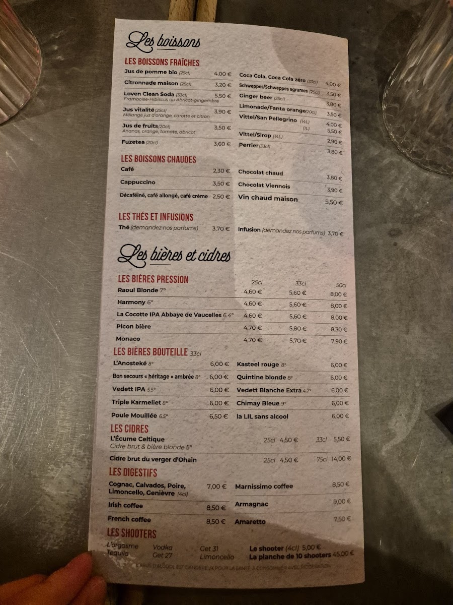 Menu L'arrière Pays-8