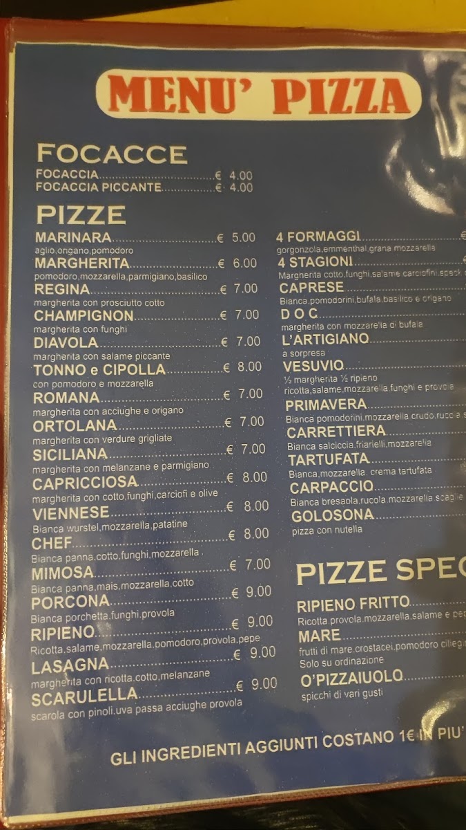 Menu L'artigiano Della Cucina C.d.l. Srl-1
