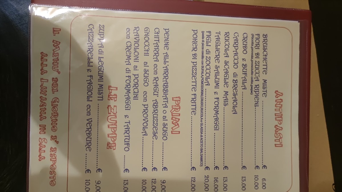 Menu L'artigiano Della Cucina C.d.l. Srl-4