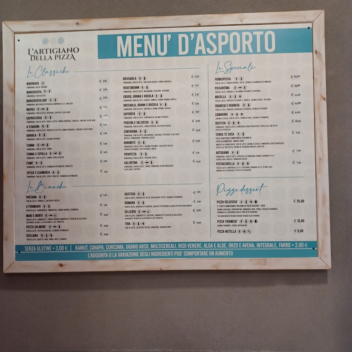 Menu L'artigiano Della Pizza-1