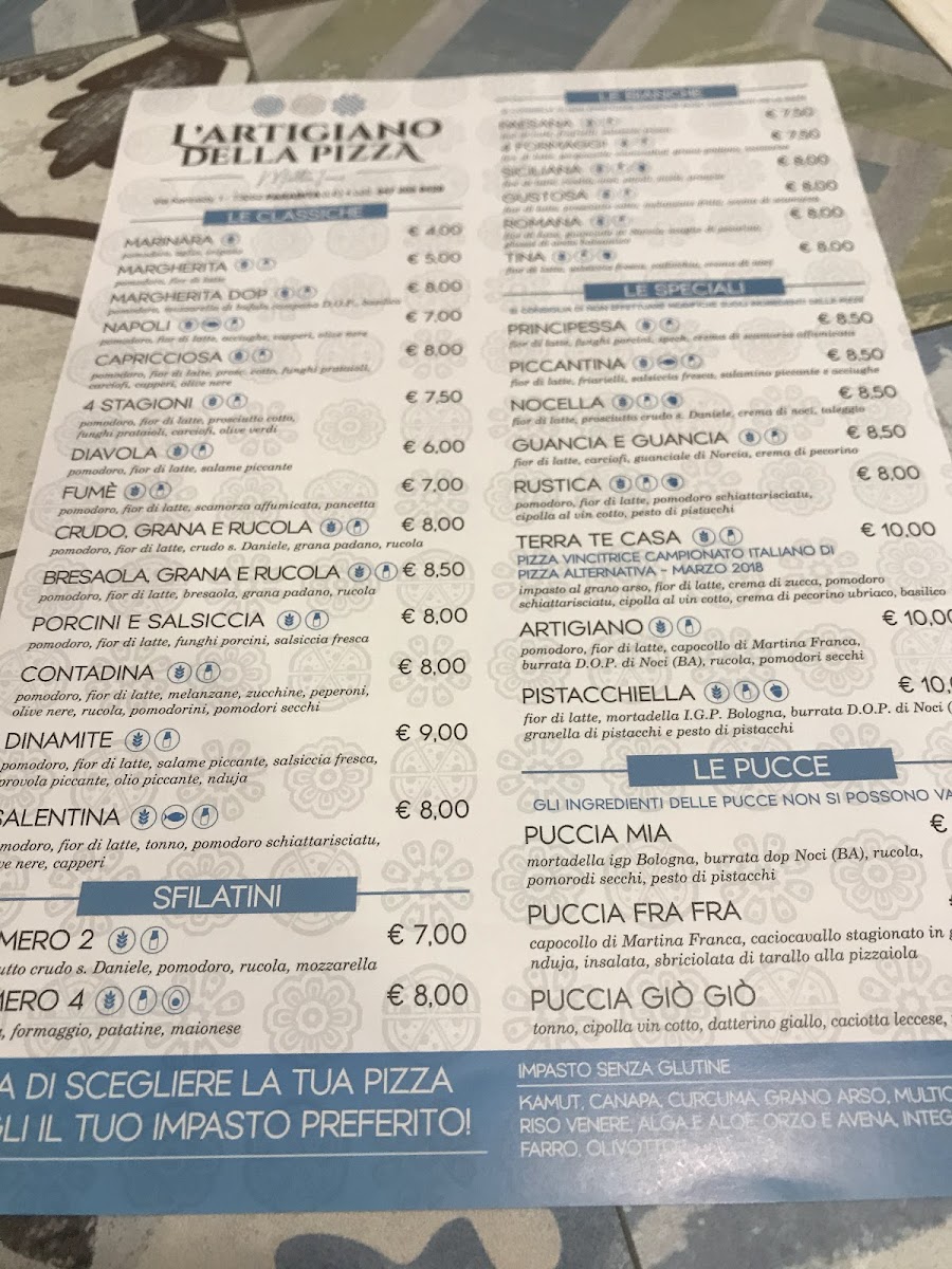 Menu L'artigiano Della Pizza-4