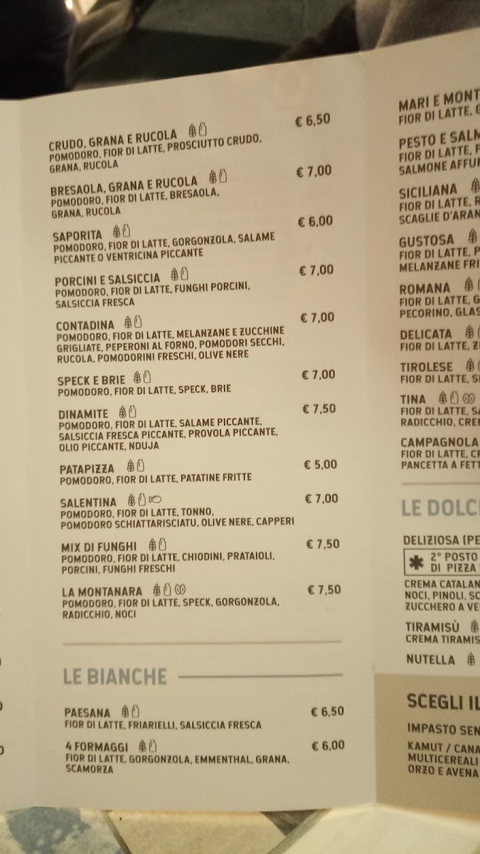 Menu L'artigiano Della Pizza-8