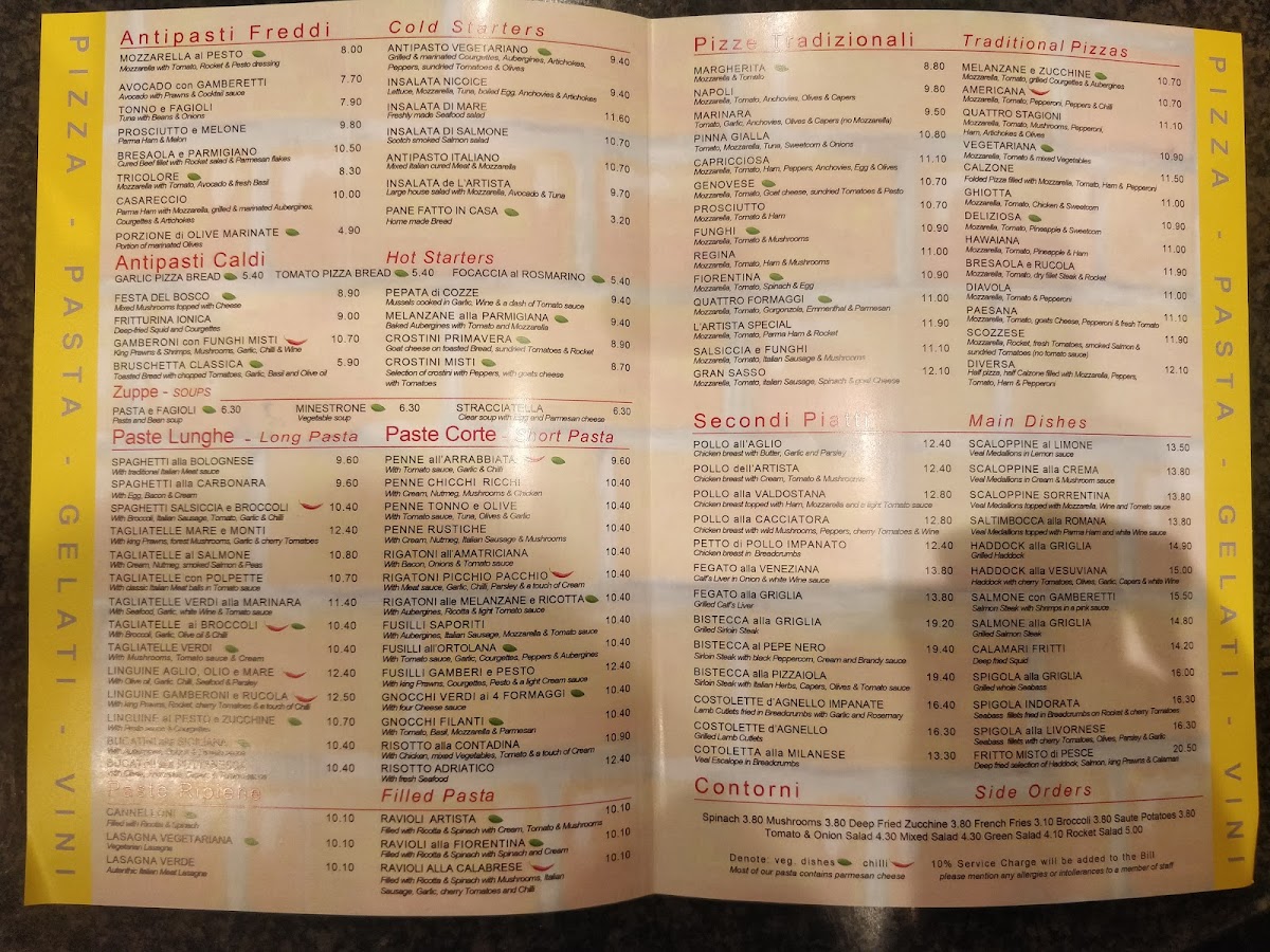 Menu L'artista Ristorante Pizzeria-5