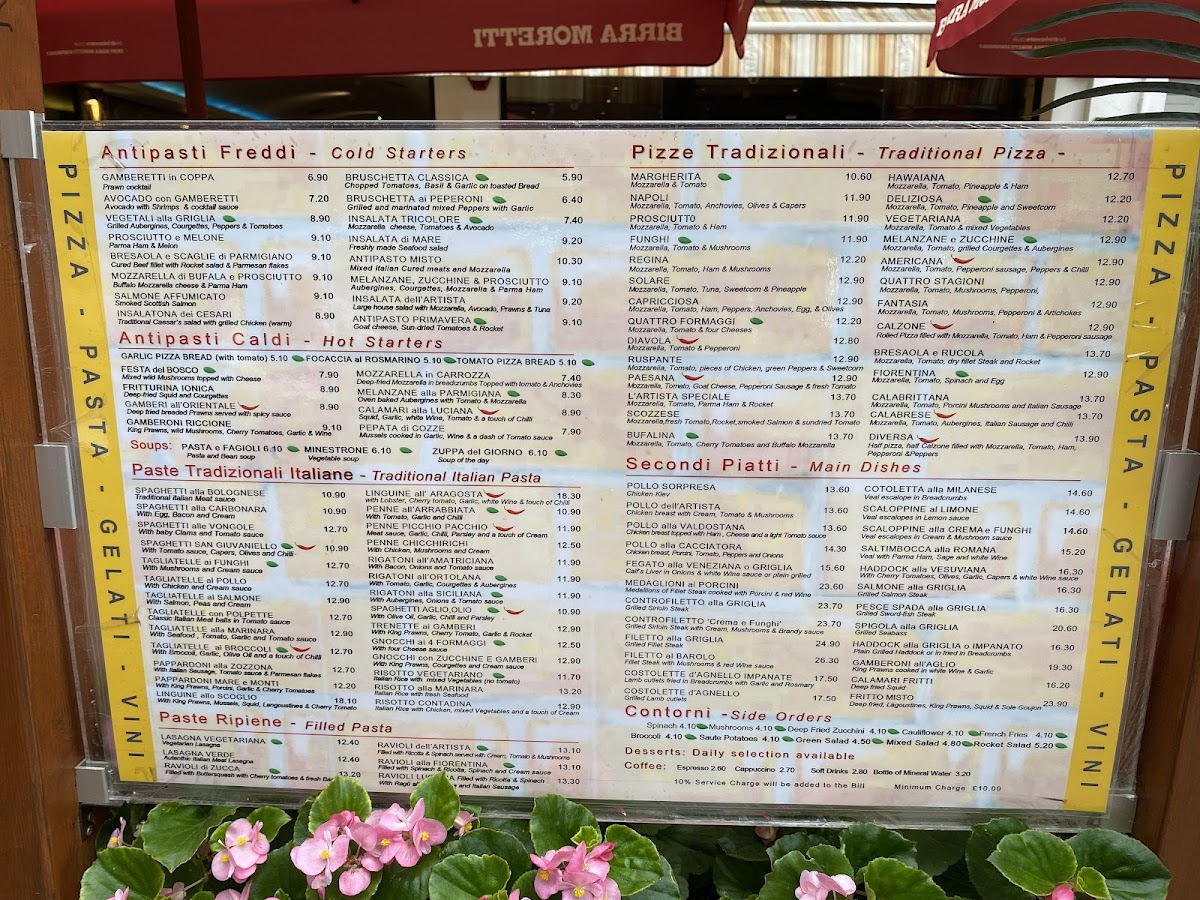 Menu L'artista-1