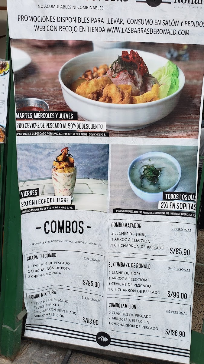 Menu Las Barras De Ronald Cevichería-4