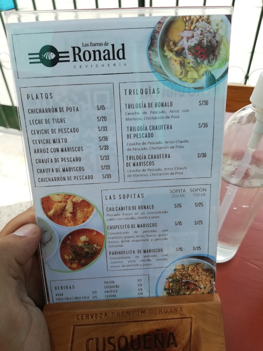 Menu Las Barras De Ronald Cevichería-7