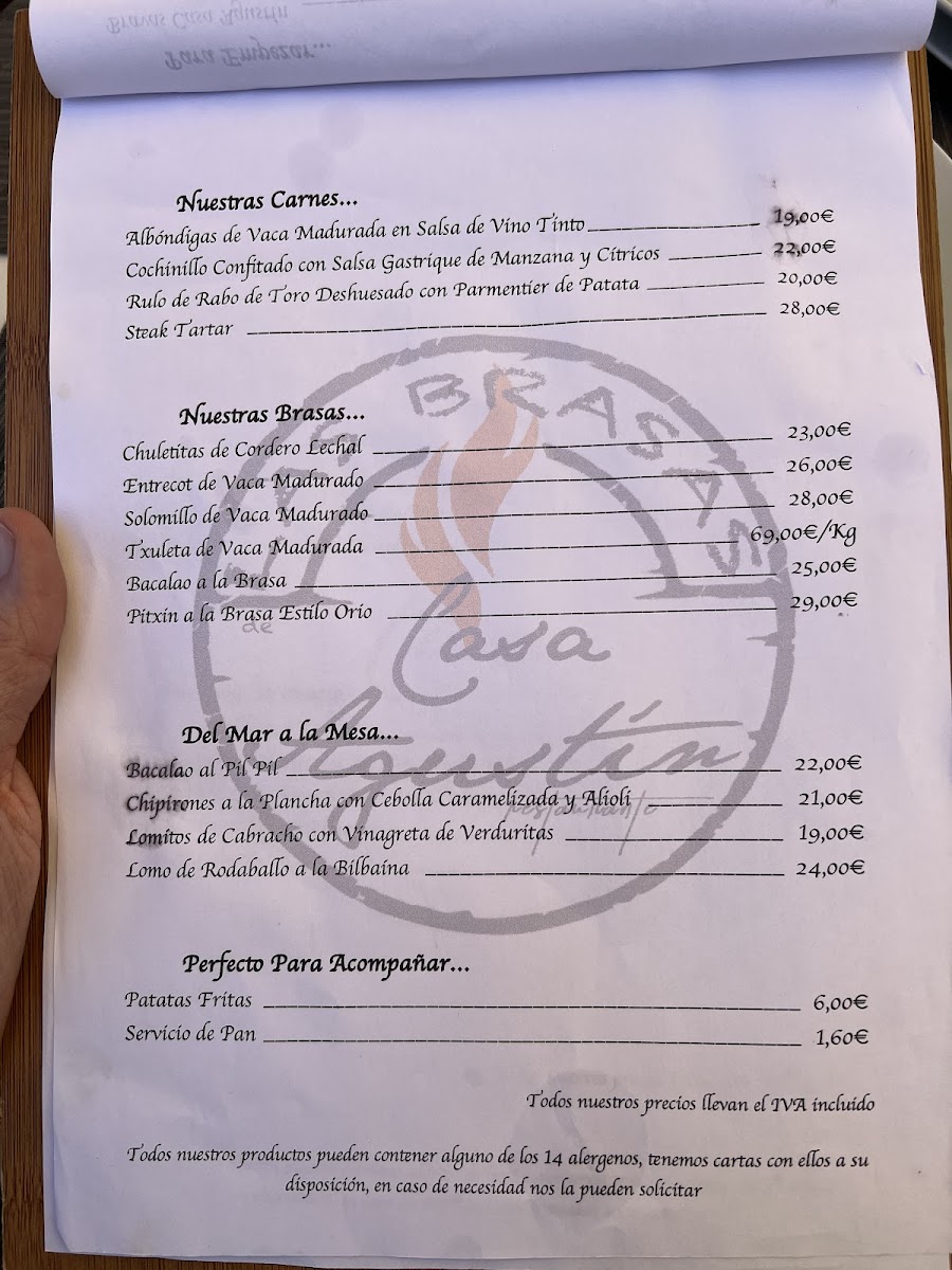 Menu Las Brasas De Casa Agustín-8