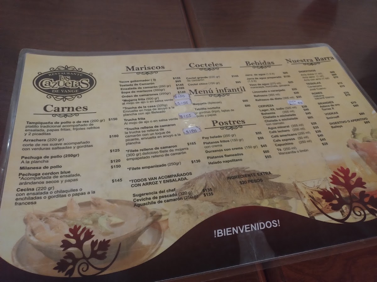 Menu Las Cazuelas De Vange-1