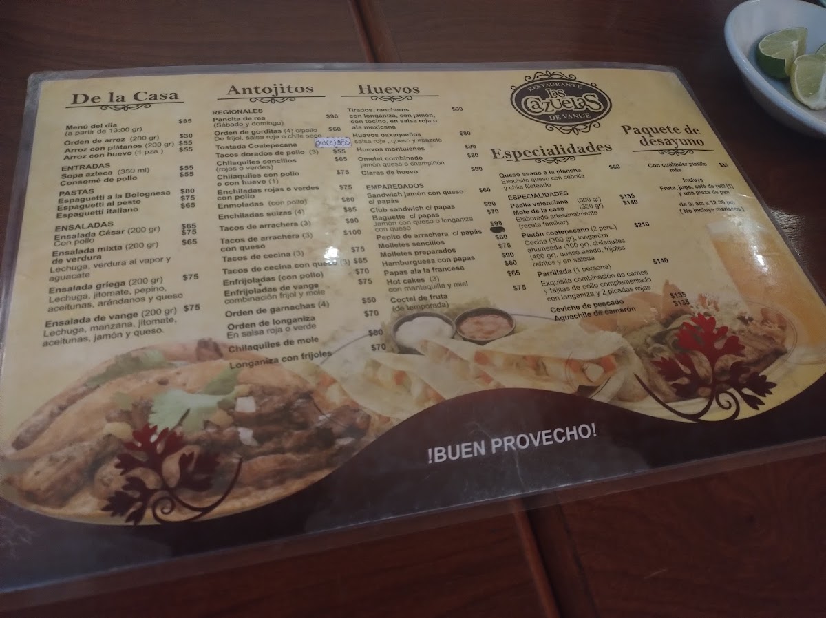 Menu Las Cazuelas De Vange-2