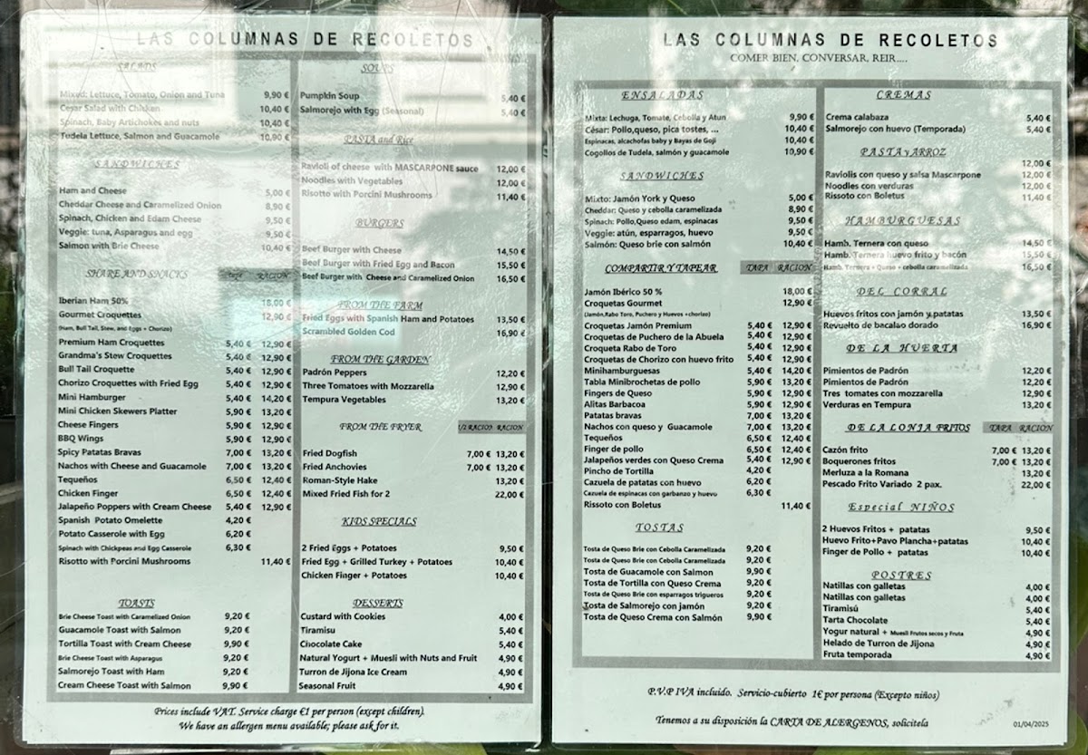 Menu Las Columnas De Recoletos-1