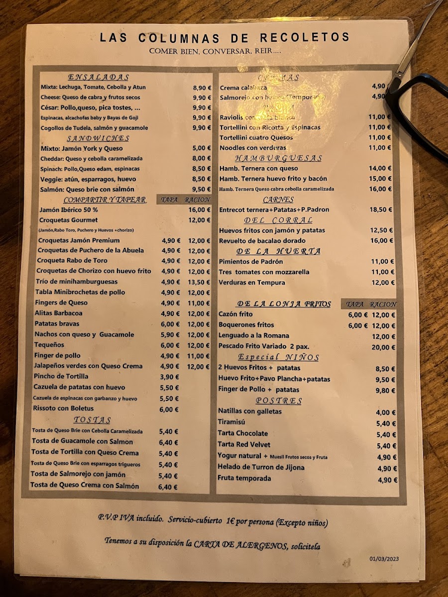 Menu Las Columnas De Recoletos-2