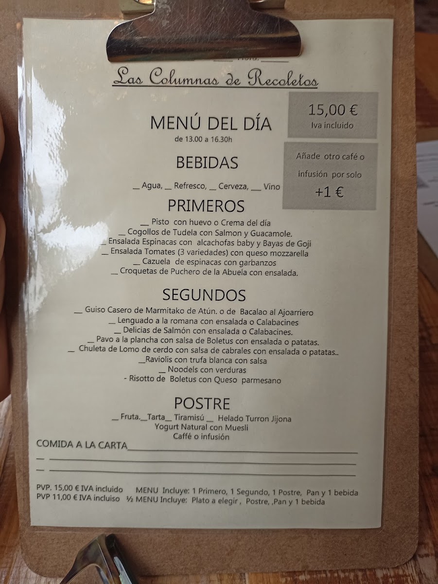 Menu Las Columnas De Recoletos-6