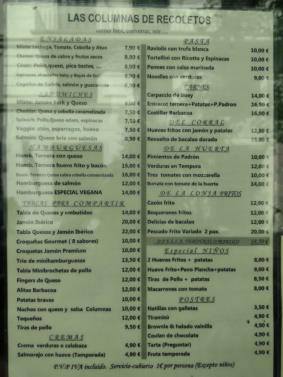 Menu Las Columnas De Recoletos-8