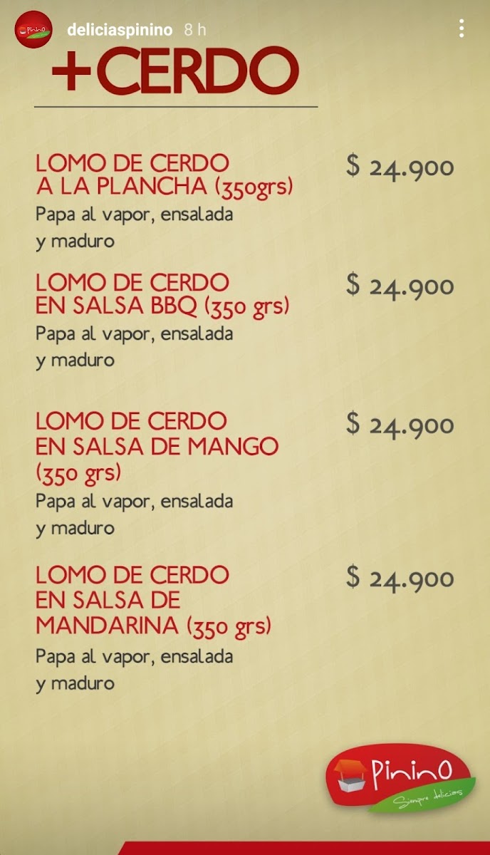 Menu Las Delicias De Pinino-1
