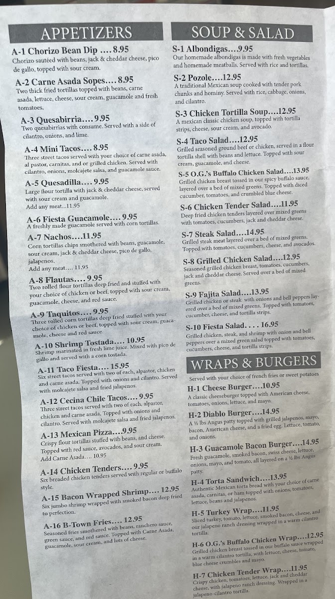Menu Las Flores Family Mexican Restaurant-3