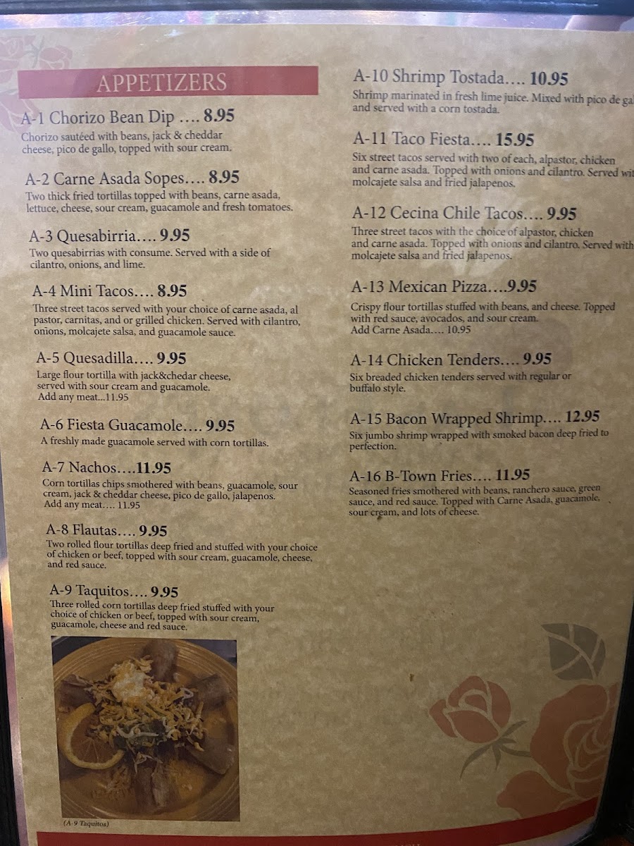 Menu Las Flores Family Mexican Restaurant-6