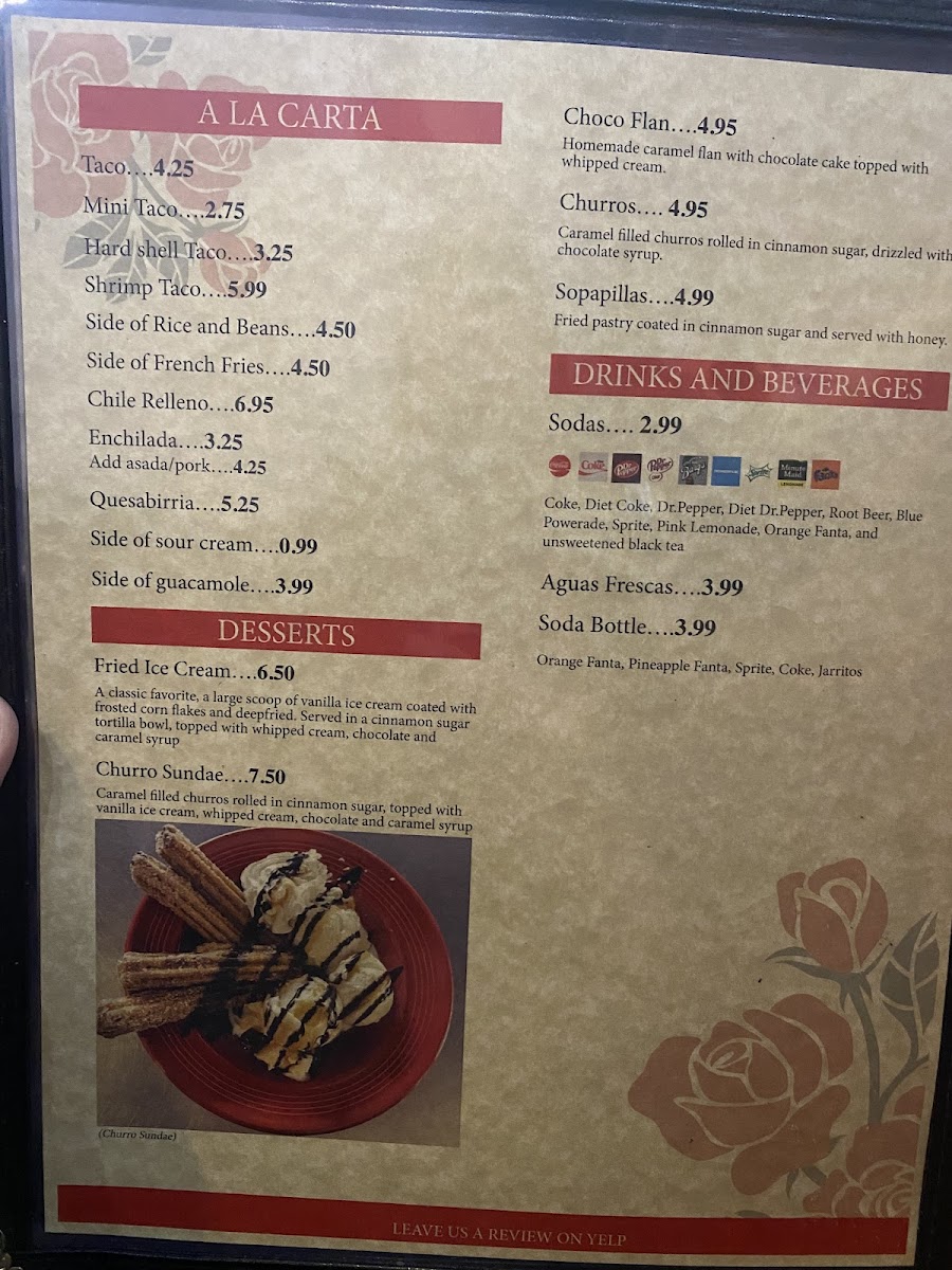Menu Las Flores Family Mexican Restaurant-7
