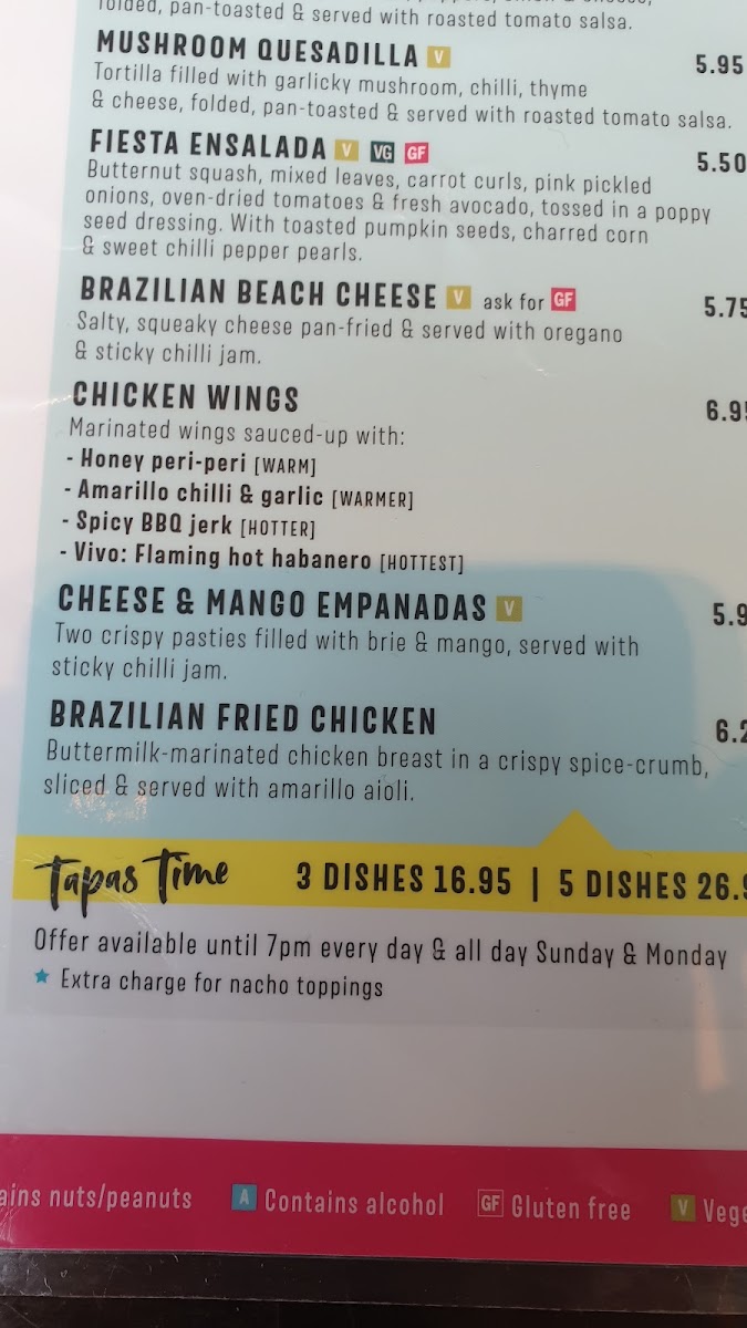 Menu Las Iguanas - Portsmouth - Gunwharf Quays-9