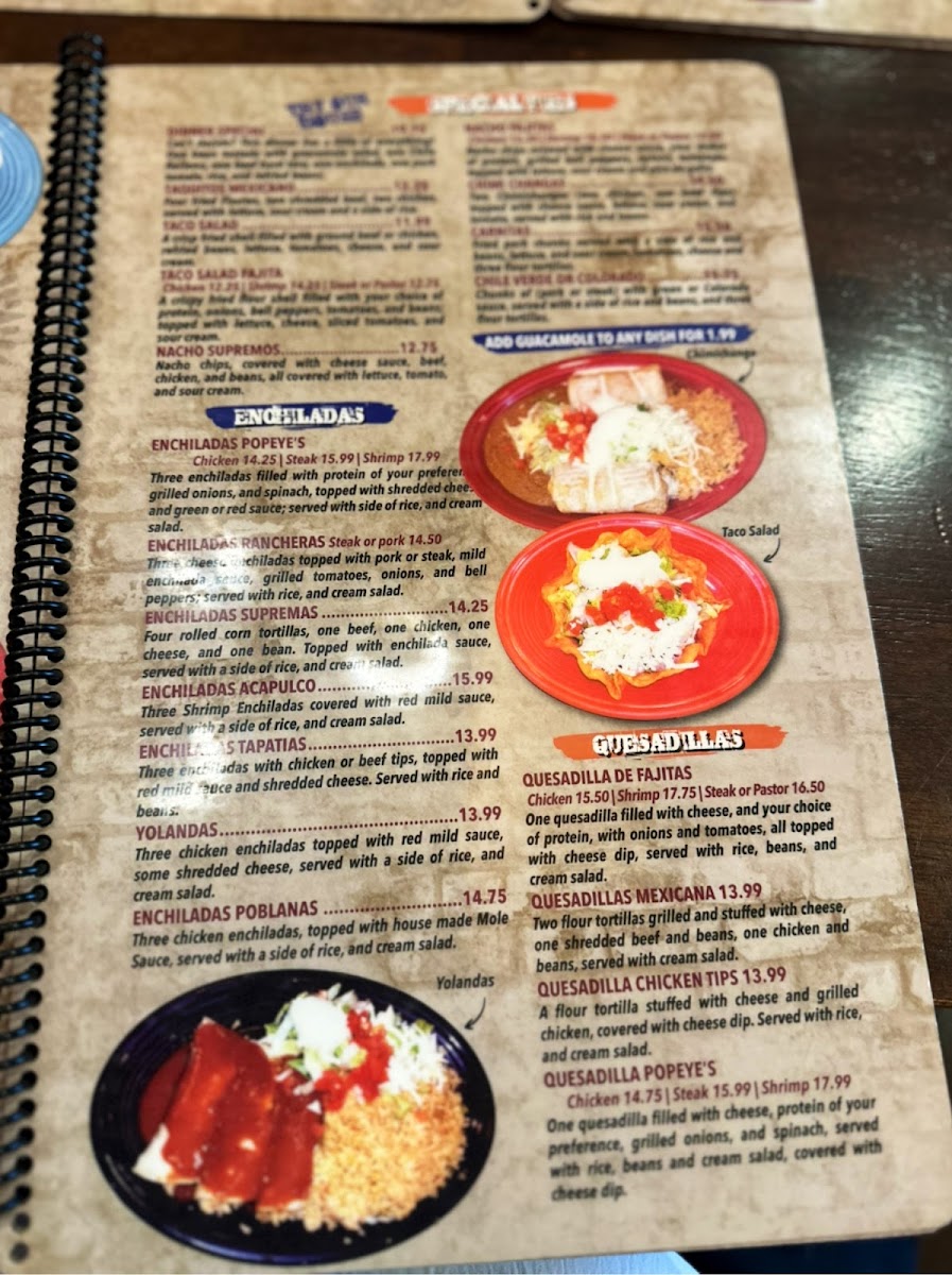 Menu Las Palapas Mexican Restaurant-1
