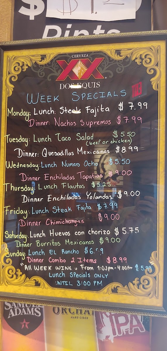 Menu Las Palapas Mexican Restaurant-10
