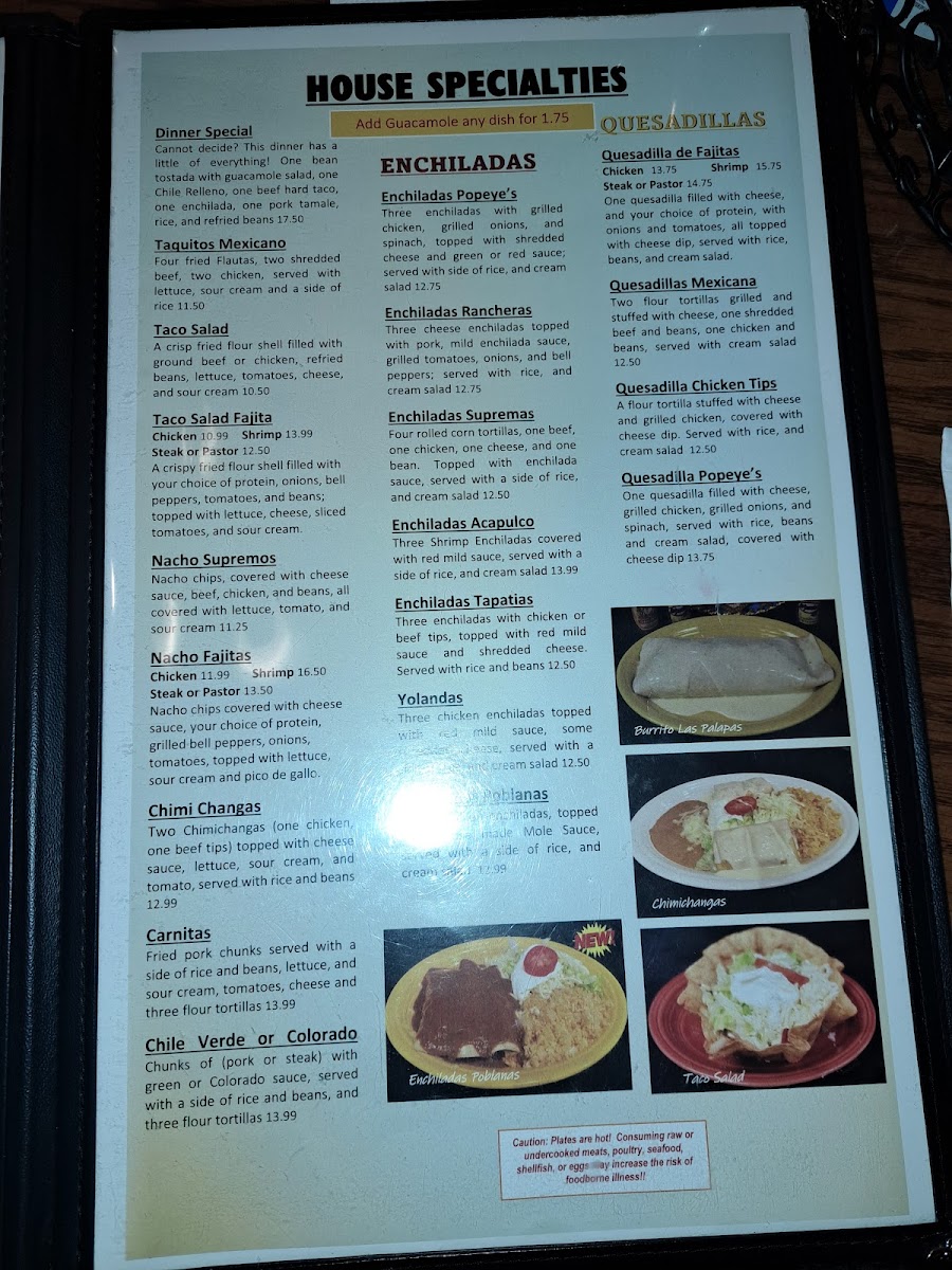 Menu Las Palapas Mexican Restaurant-4