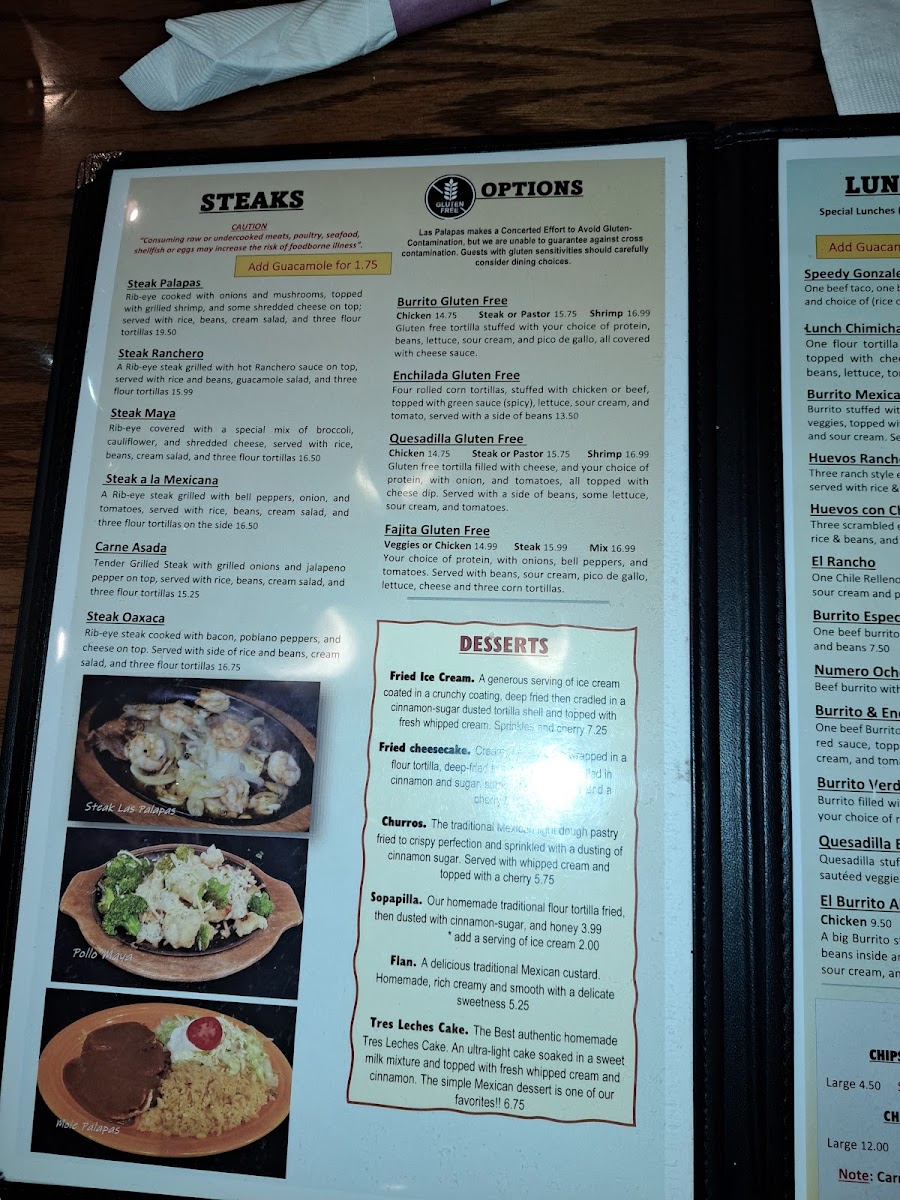 Menu Las Palapas Mexican Restaurant-6