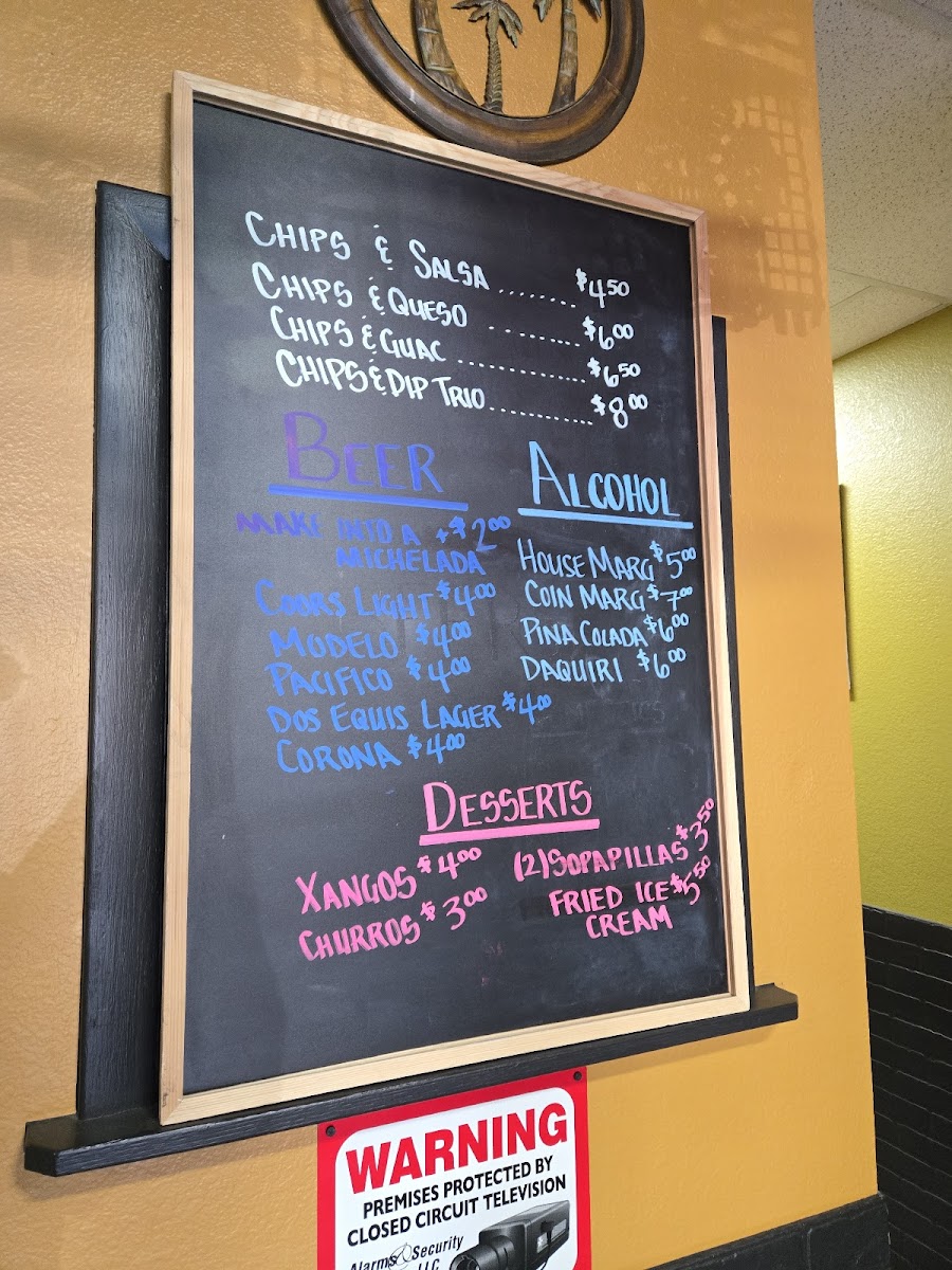 Menu Las Palmeras Mexican Grill-2