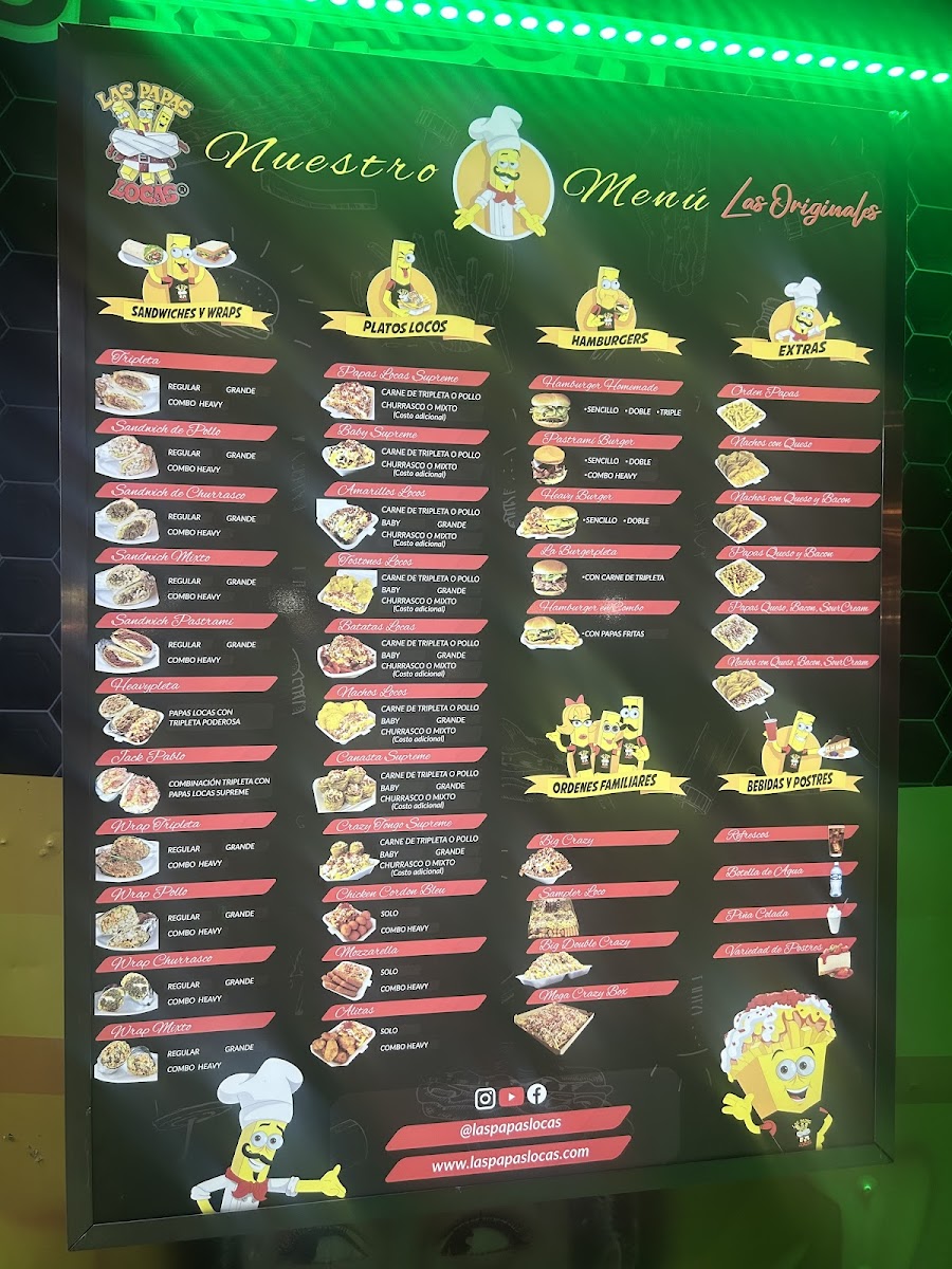 Menu Las Papas Locas - Vega Alta-1