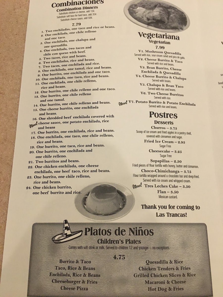 Menu Las Trancas Mexican Restaurant - Ripley-10