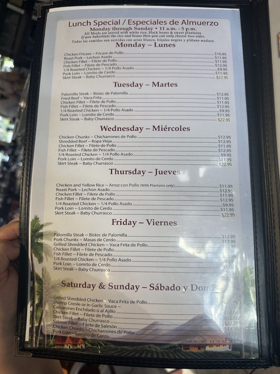 Menu Las Vegas Cuban Cuisine-1