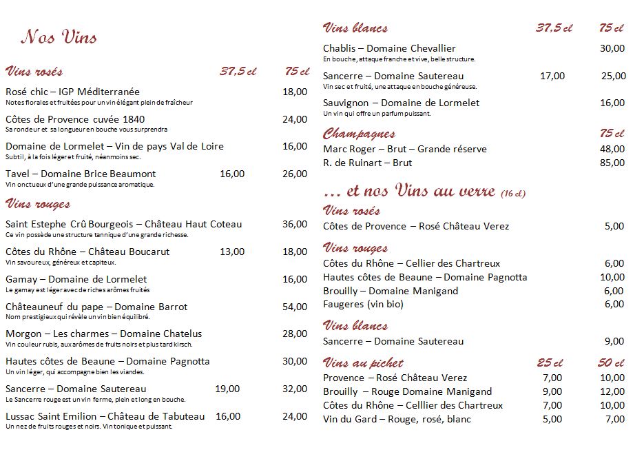 Menu L'atelier-6