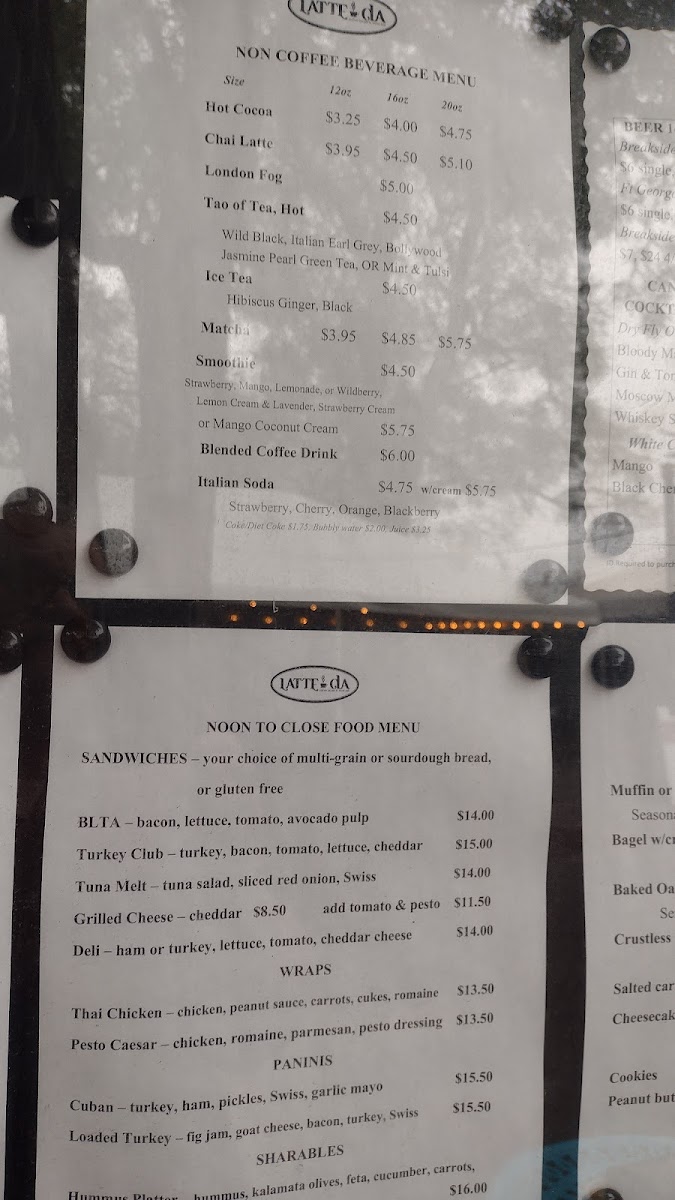 Menu Latte Da Coffeehouse & Wine Bar-5