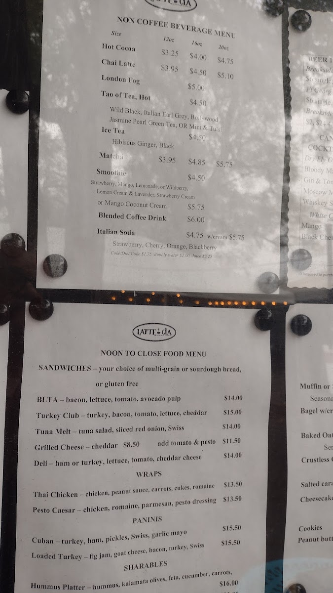Menu Latte Da Coffeehouse & Wine Bar-6