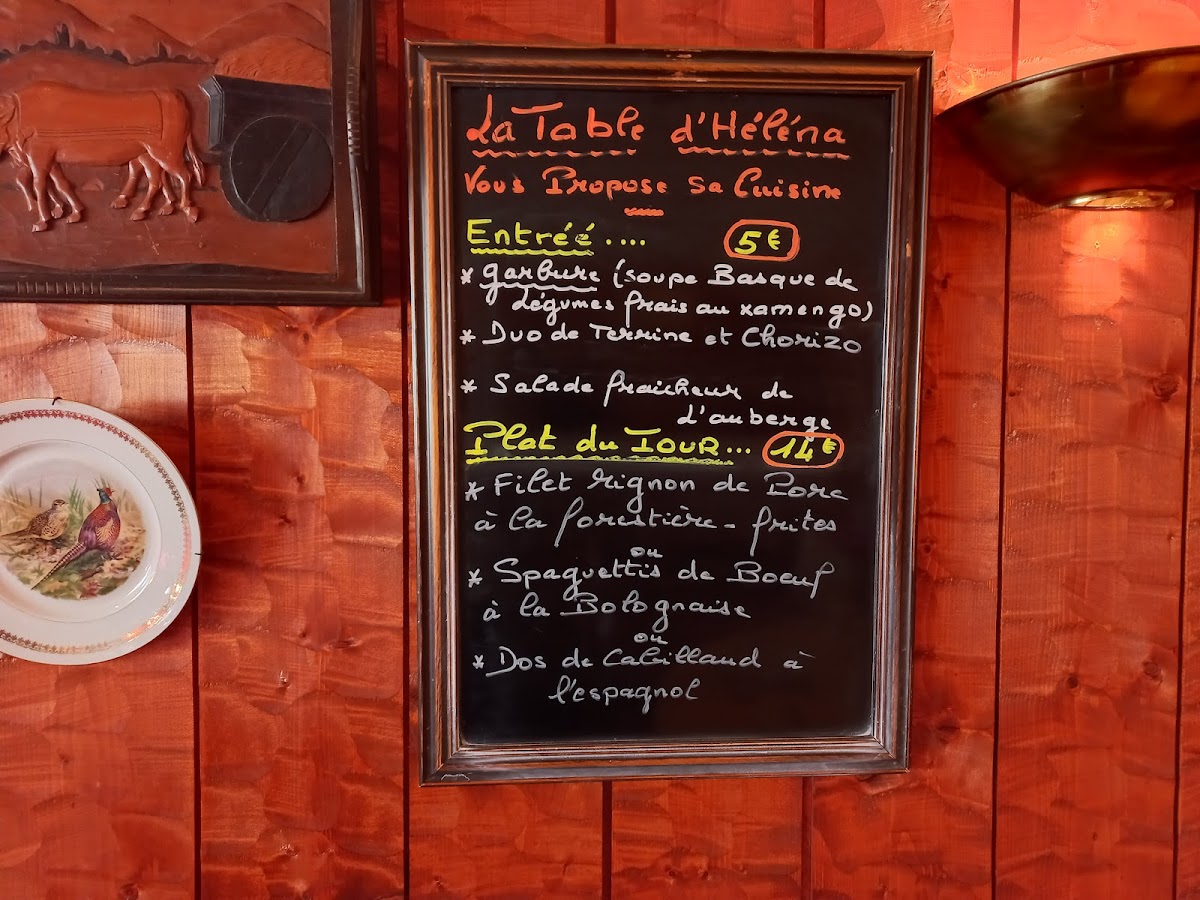 Menu L'auberge Basque-1
