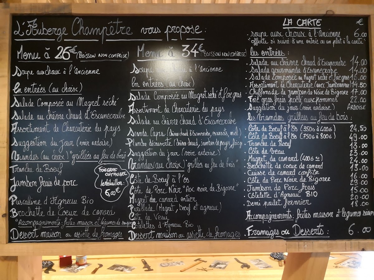 Menu L'auberge Champêtre-3