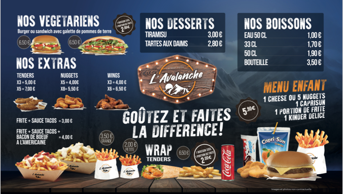 Menu L’Avalanche-1