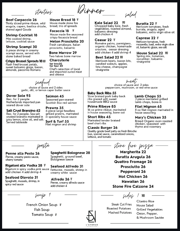 Menu L'avenue-1