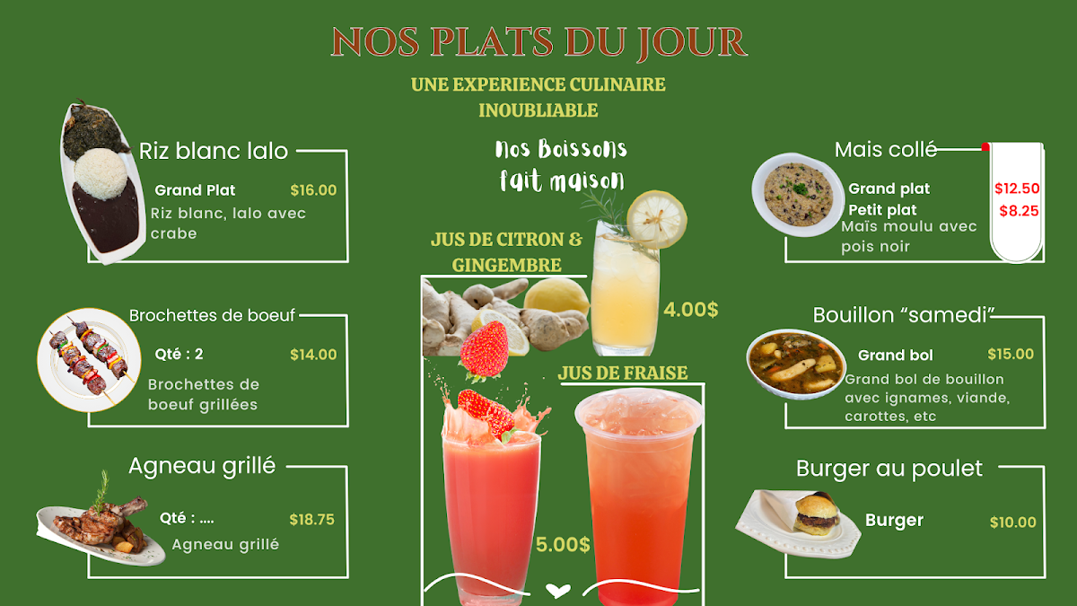 Menu L'avocatier - Restaurant / Traiteur-1