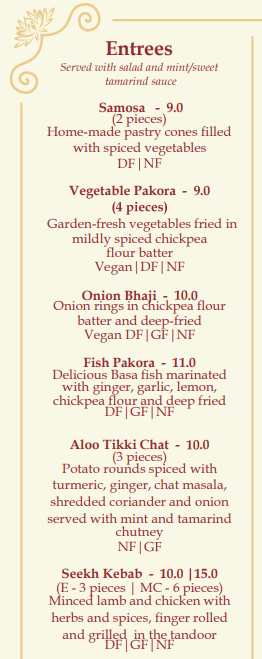 Menu Laxmi's Tandoori Indian Restaurant-7