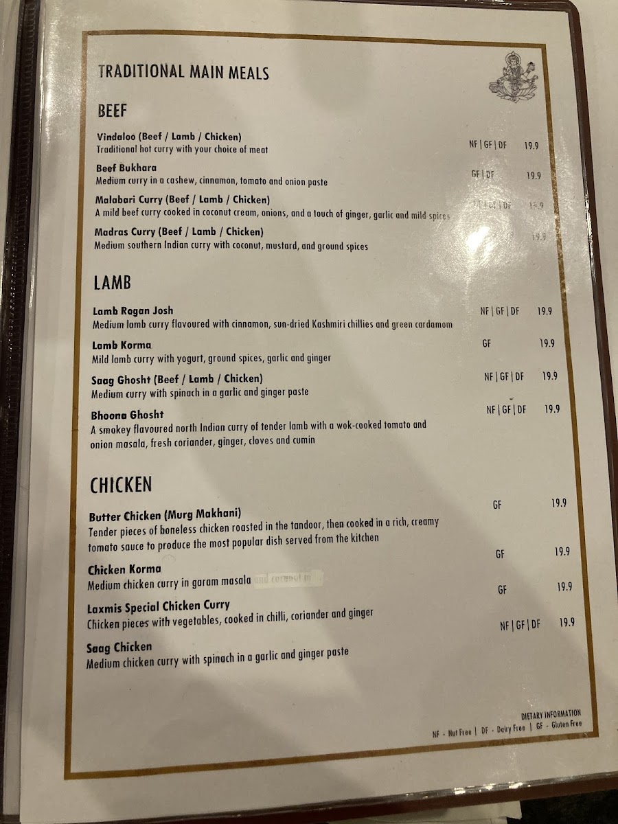Menu Laxmi's Tandoori Indian Restaurant-8