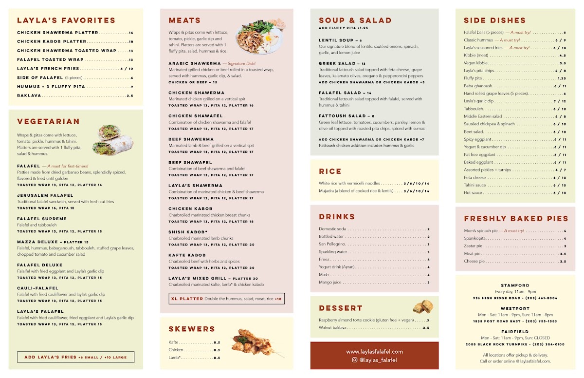 Menu Layla's Falafel-1